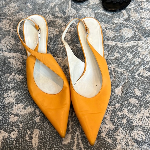 Dolce & Gabbana orange sling back kitten heel size 37 - Picture 1 of 4